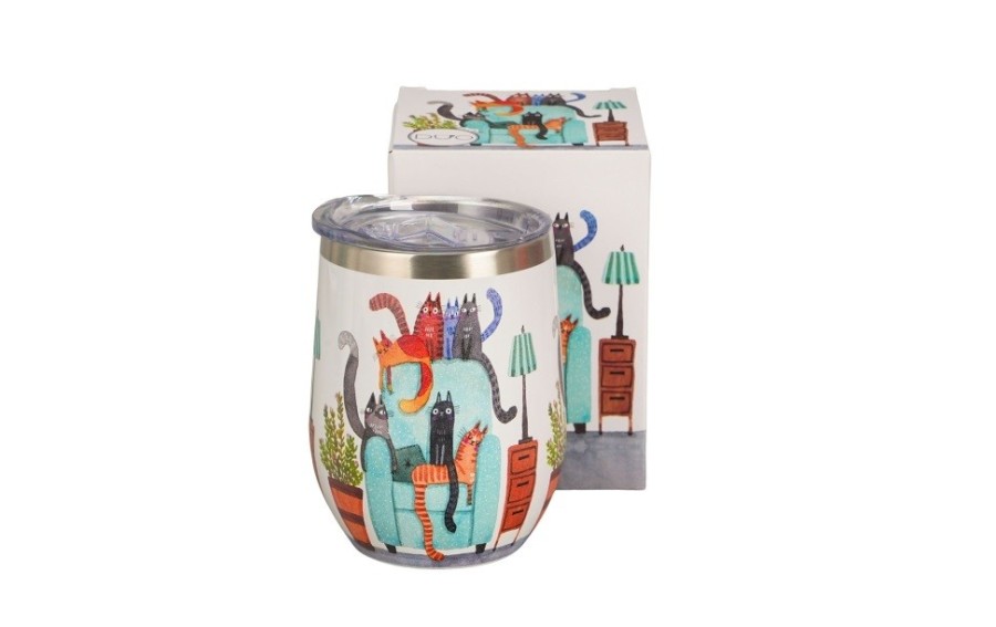 Kubek termiczny 330 ml KOTY NA FOTELU DUO ANIMALS