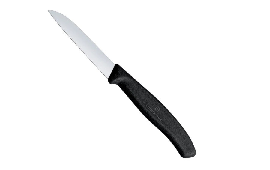 Nóż do obierania 8 cm Swiss Classic czarny gładkie ostrze