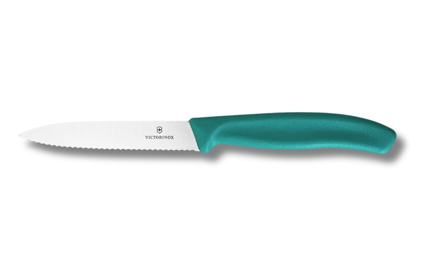 Nóż do warzyw i owoców 10 cm Swiss Classic Zielony ząbkowany