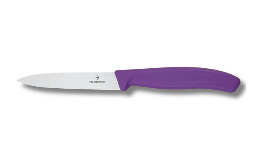 Nóż do warzyw i owoców 10 cm Swiss Classic Fioletowy gładkie ostrze