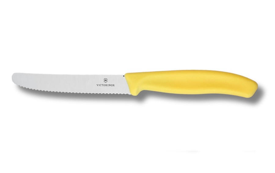 Nóż pikutek uniwersalny 11 cm Swiss Classic Żółty ząbkowany
