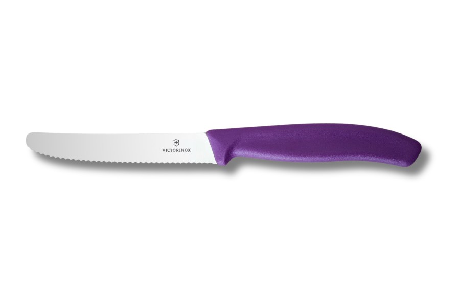 Nóż pikutek uniwersalny 11 cm Swiss Classic Fioletowy ząbkowany