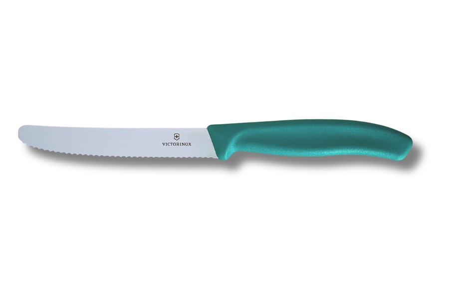 Nóż pikutek uniwersalny 11 cm Swiss Classic Zielony ząbkowany