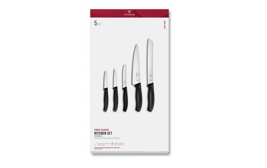 Komplet 5 noży Swiss Classic czarny 6.7133.5G