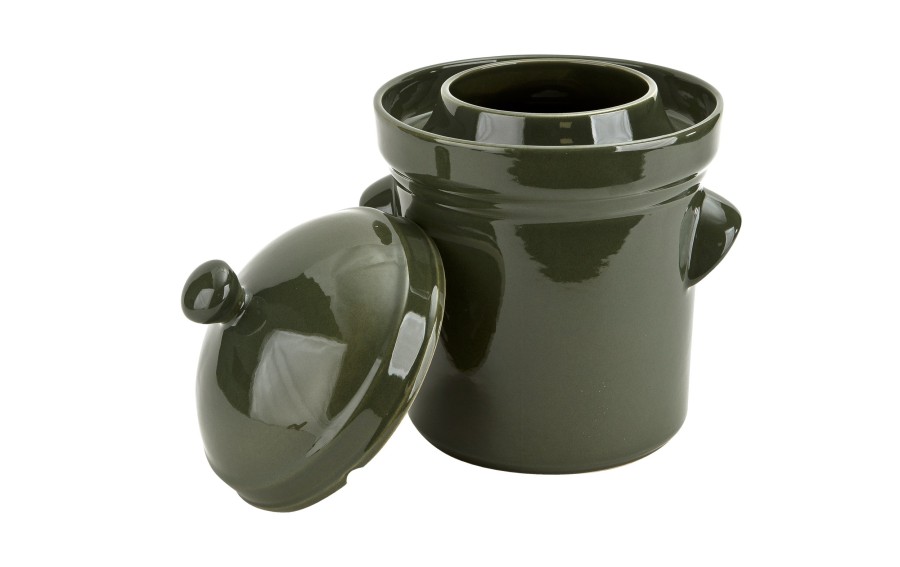 Garnek ceramiczny do kiszenia 5 L GU-1906 zielony