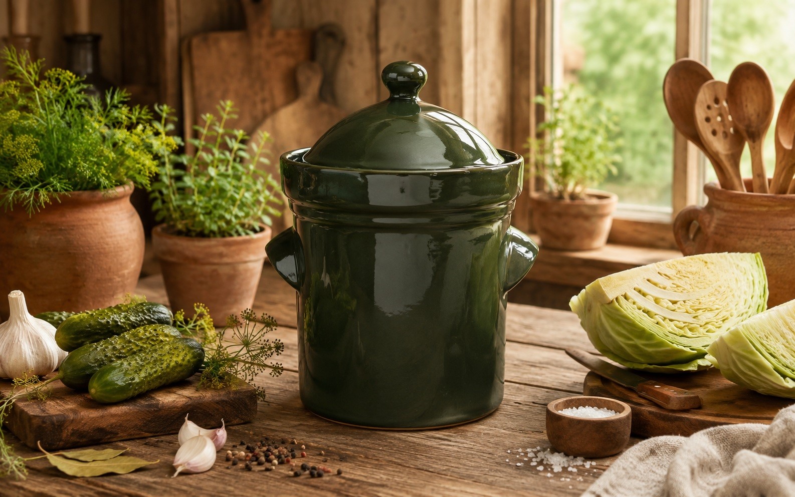 Garnek ceramiczny 5 l z pokrywą Bolesławiec Dekor OL