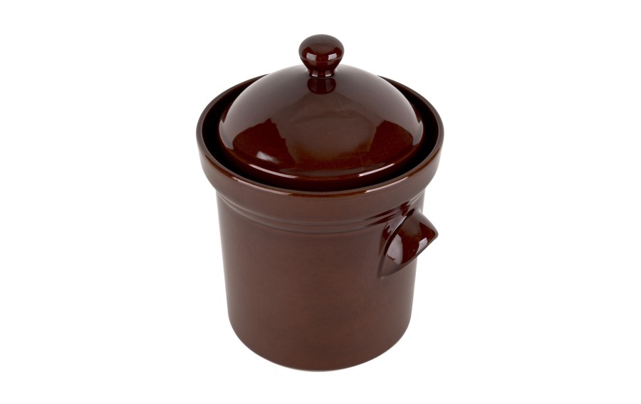 Garnek ceramiczny do kiszenia 5 L GU-1906 brązowy hermetyczny
