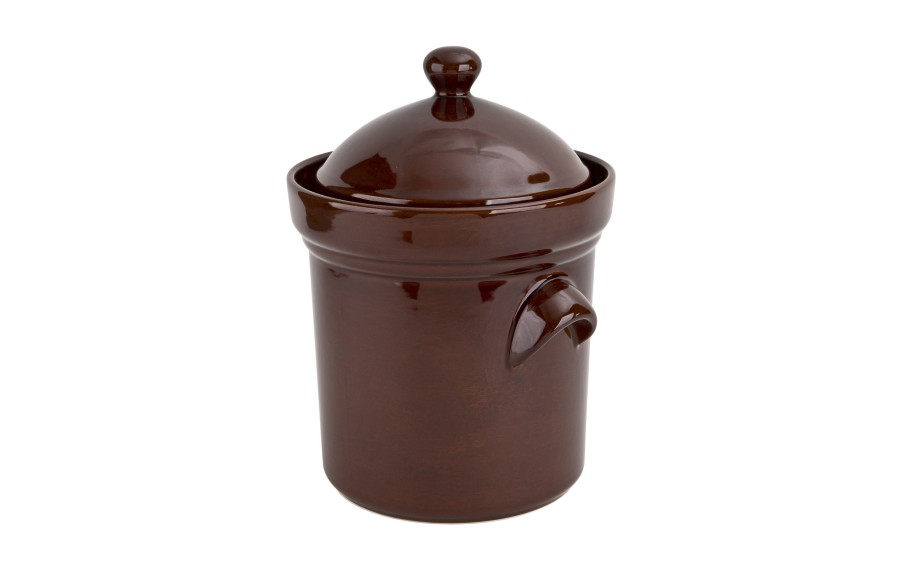 Garnek ceramiczny do kiszenia 5 L GU-1906 brązowy hermetyczny