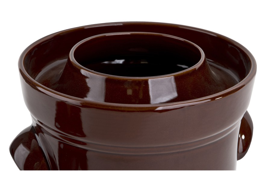 Garnek ceramiczny do kiszenia 10 L GU-1923 brązowy