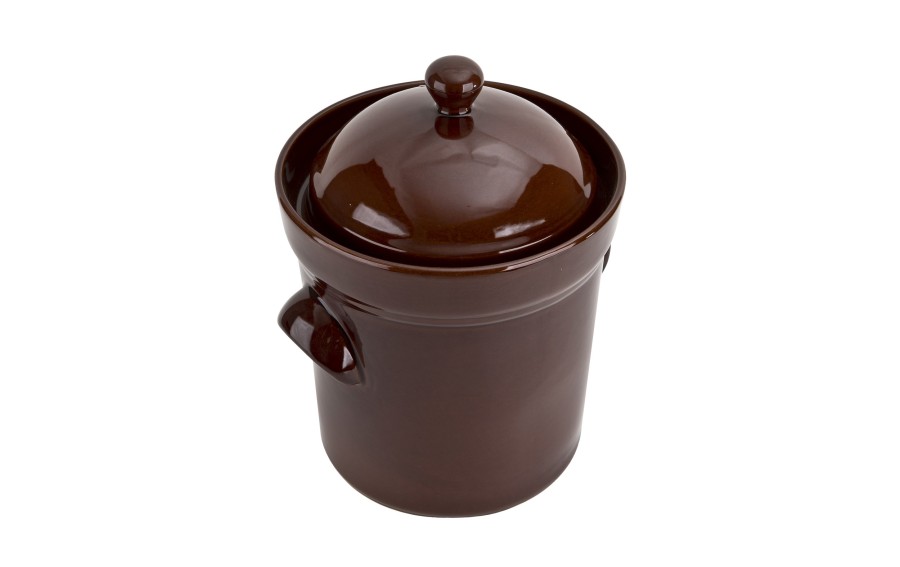 Garnek ceramiczny do kiszenia 10 L GU-1923 brązowy