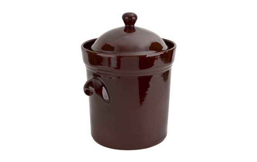 Garnek ceramiczny do kiszenia 10 L GU-1923 brązowy