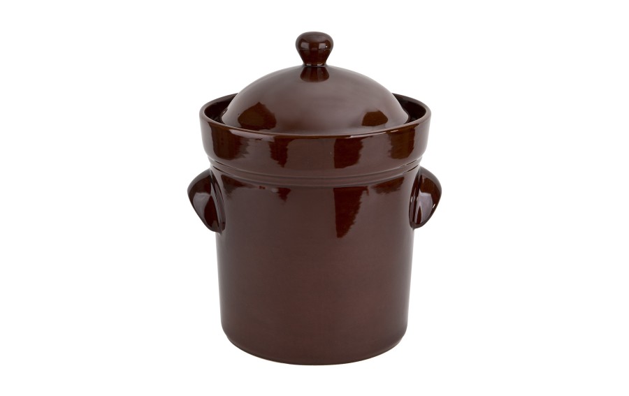 Garnek ceramiczny do kiszenia 10 L GU-1923 brązowy