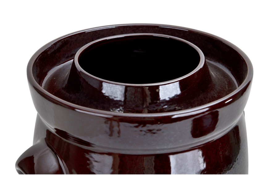 Garnek ceramiczny do kiszenia 15 L Bolesławiec Dekor ZM hermetyk brązowy