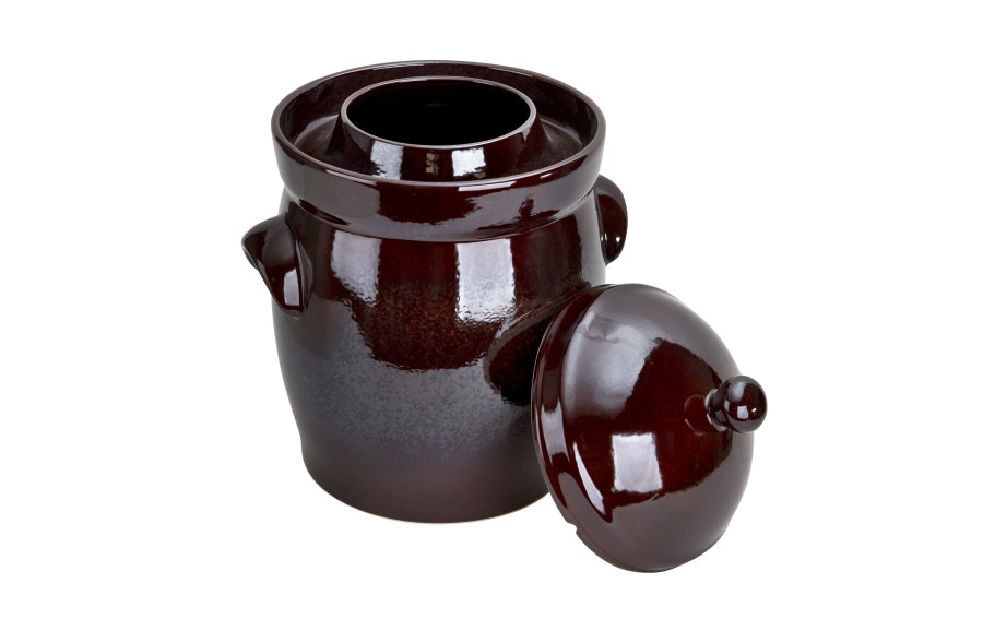 Garnek ceramiczny do kiszenia 15 L Bolesławiec Dekor ZM hermetyk brązowy