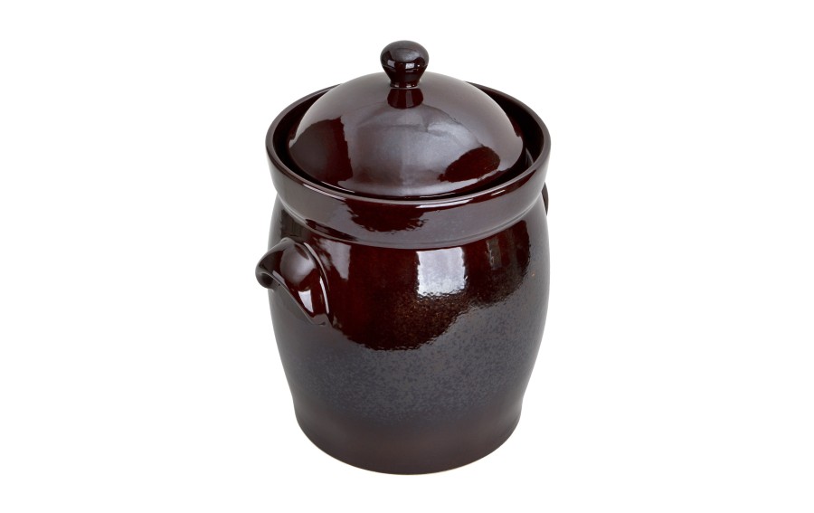 Garnek ceramiczny do kiszenia 15 L Bolesławiec Dekor ZM hermetyk brązowy