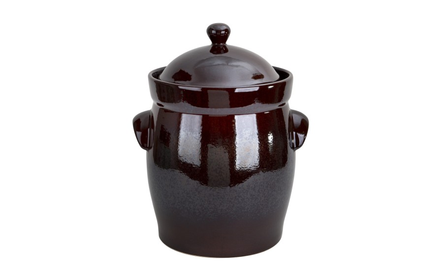 Garnek ceramiczny do kiszenia 15 L Bolesławiec Dekor ZM hermetyk brązowy
