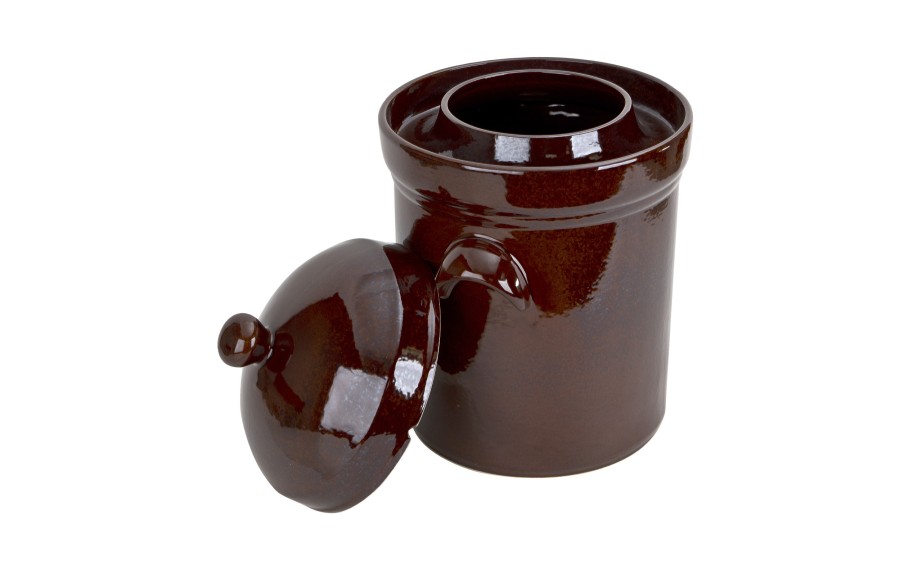 Garnek ceramiczny do kiszenia 15 L Bolesławiec Dekor ZM brązowy