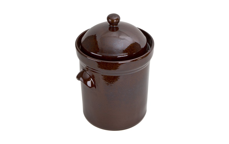 Garnek ceramiczny do kiszenia 15 L Bolesławiec Dekor ZM brązowy