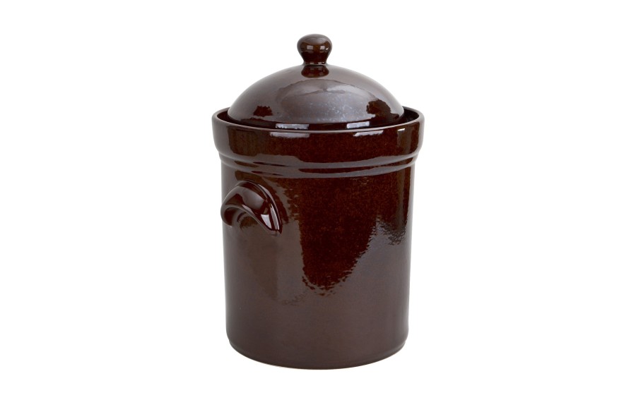 Garnek ceramiczny do kiszenia 15 L Bolesławiec Dekor ZM brązowy