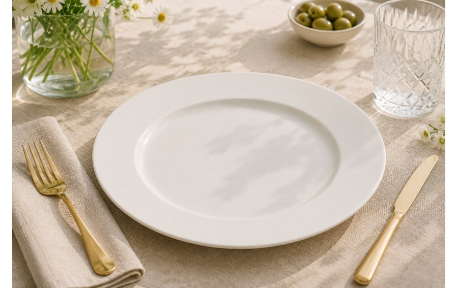 Talerz obiadowy porcelanowy 27 cm Aurum Light Witek Home