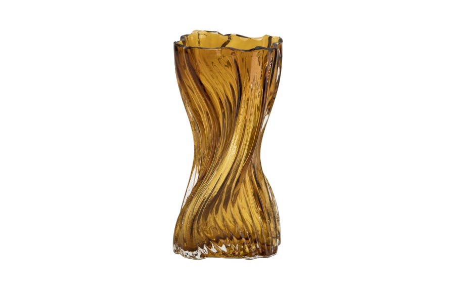 Wazon szklany bursztynowy Art-Pol 25,5 cm