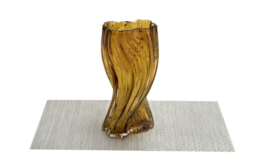 Wazon szklany bursztynowy Art-Pol 25,5 cm