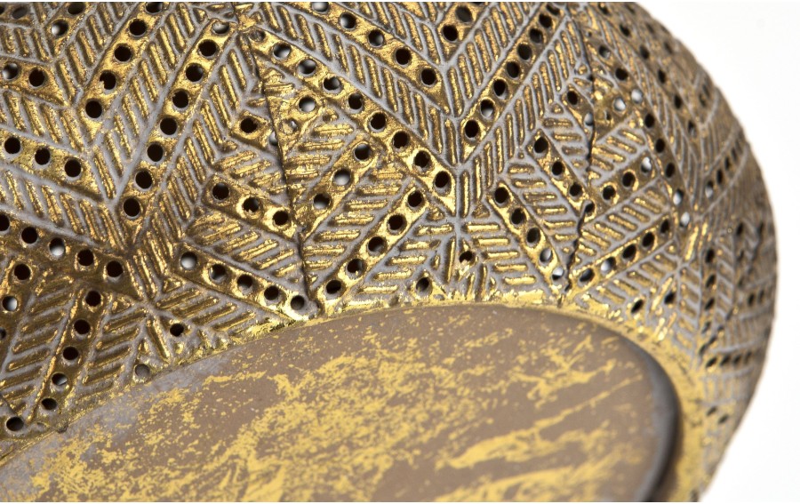 Pojemnik metalowy złoty z pokrywką 15,5 cm Art-Pol