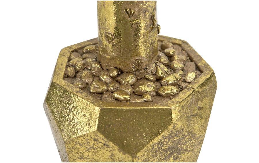 Złoty kaktus dekoracyjny 19 cm Dekor-Pap AZ0348
