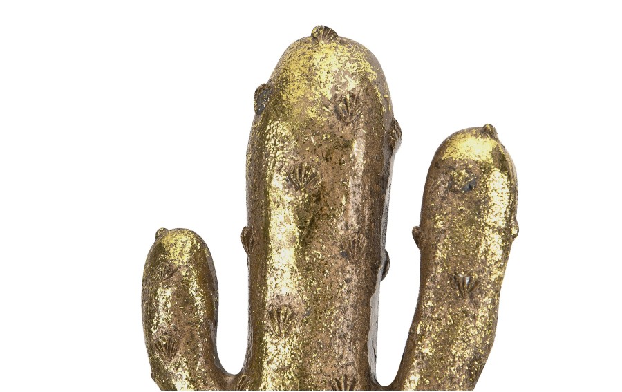 Złoty kaktus dekoracyjny 19 cm Dekor-Pap AZ0348