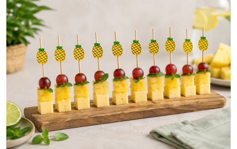 Patyczki bambusowe 12 cm Ananas - 100 szt. Verlo 30025