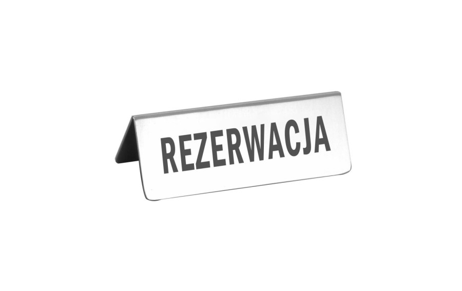 Tabliczka Rezerwacja ze stali nierdzewnej | HORECA | Tom-Gast
