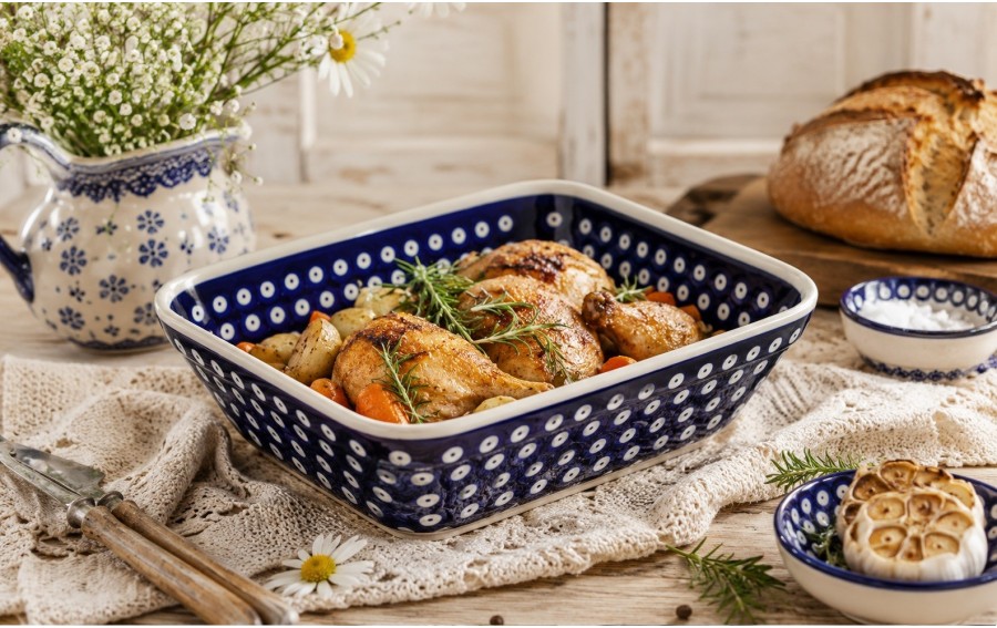 Półmisek głęboki 2 L Bolesławiec Dekor 42.1