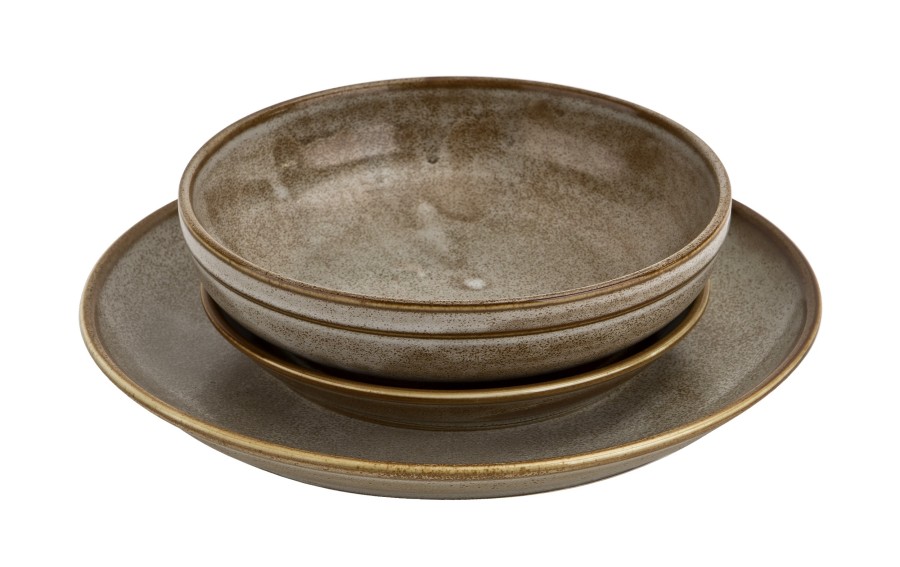 Talerz głęboki Aurum Brown 19,5 cm porcelana Witek Home