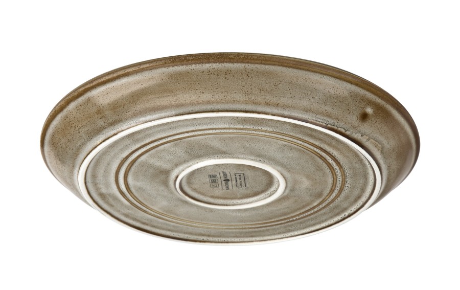 Talerz obiadowy 27,5 cm Aurum Brown porcelanowy Witek Home