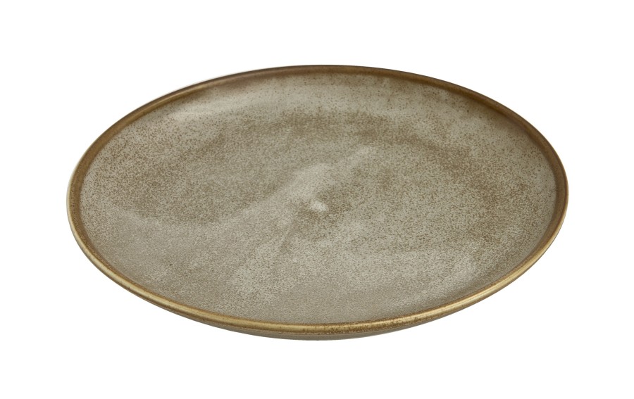 Talerz obiadowy 27,5 cm Aurum Brown porcelanowy Witek Home