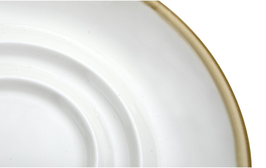 Filiżanka porcelanowa 300 ml ze spodkiem Aurum Beige – Witek Home