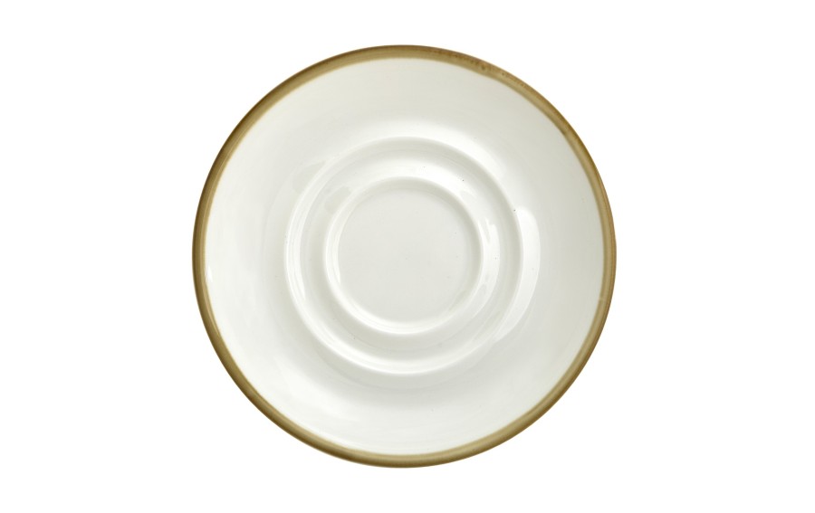 Filiżanka porcelanowa 300 ml ze spodkiem Aurum Beige – Witek Home