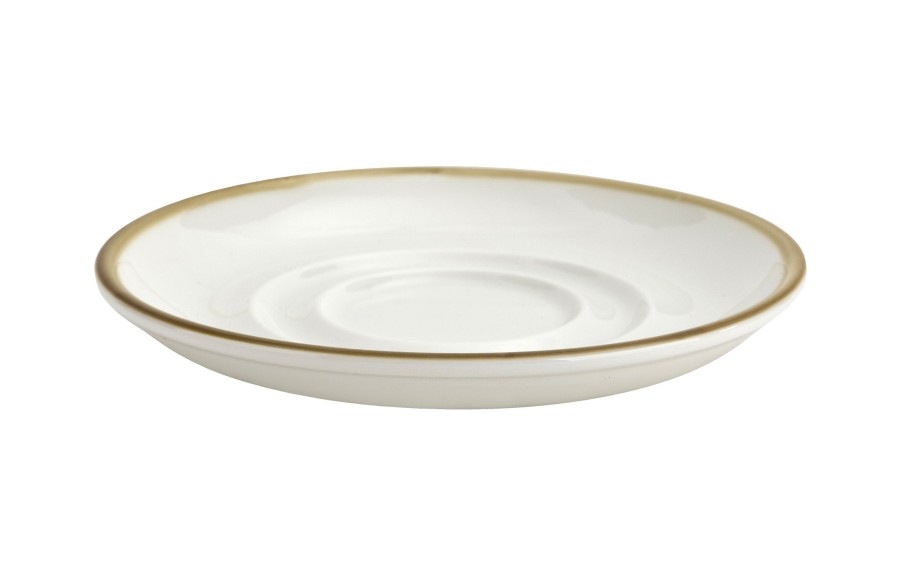 Filiżanka porcelanowa 300 ml ze spodkiem Aurum Beige – Witek Home