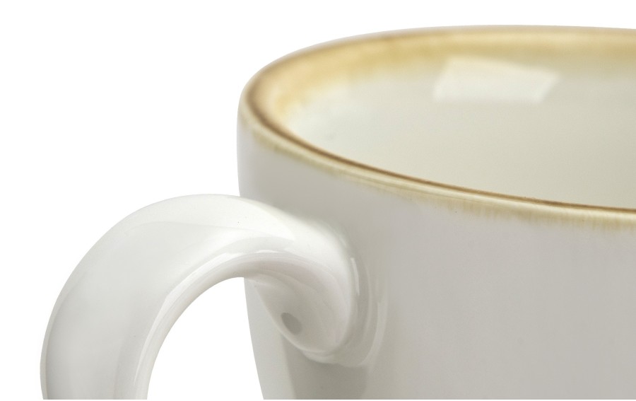 Filiżanka porcelanowa 300 ml ze spodkiem Aurum Beige – Witek Home