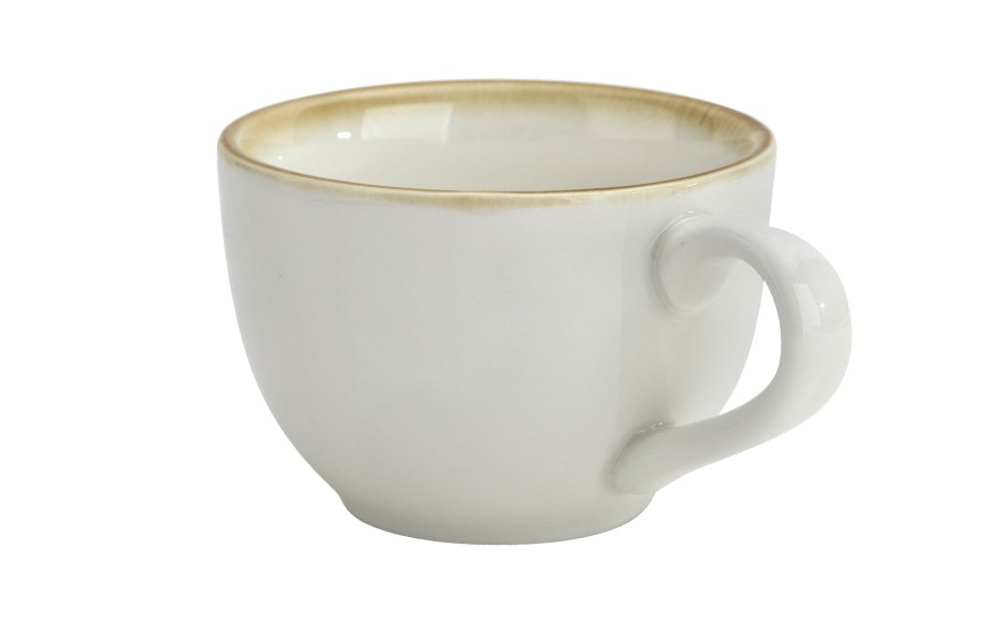 Filiżanka porcelanowa 300 ml ze spodkiem Aurum Beige – Witek Home
