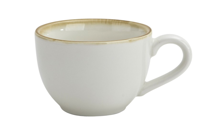 Filiżanka porcelanowa 300 ml ze spodkiem Aurum Beige – Witek Home