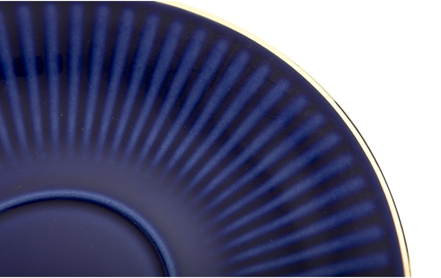 Filiżanka ze spodkiem Chodzież 250 ml granatowa