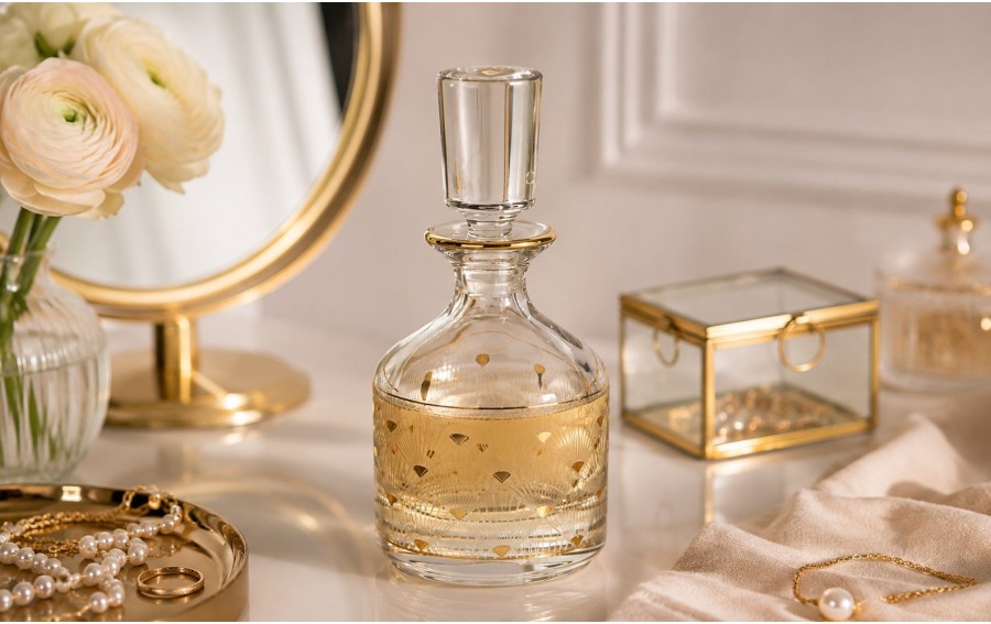 Butelka na perfumy szklana Combi 18 cm | Dekoracyjny flakon