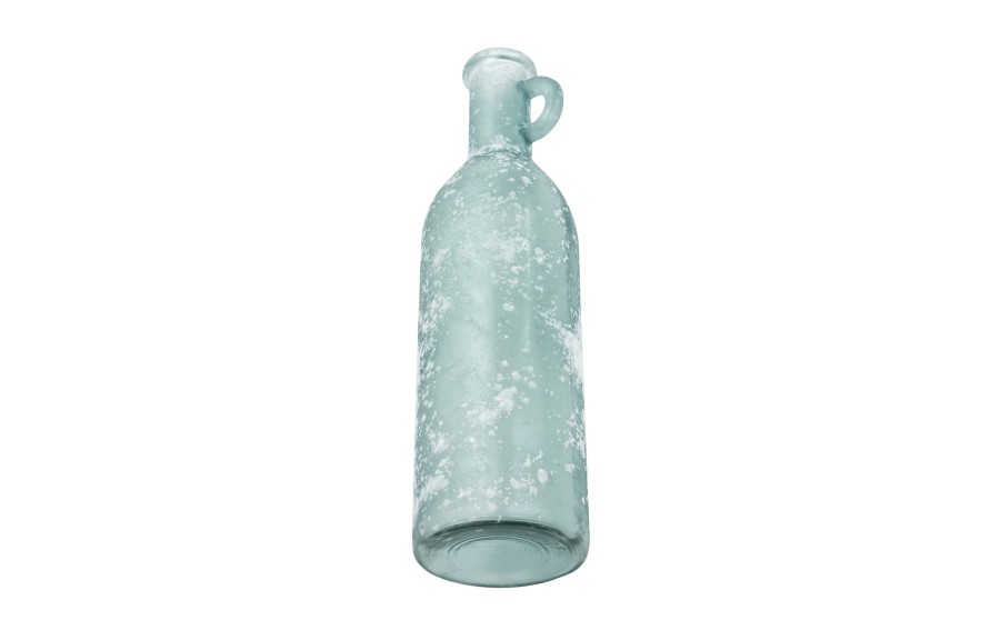 Wazon szklany butelka Antic 50 cm niebieski z uchwytem | San Miguel