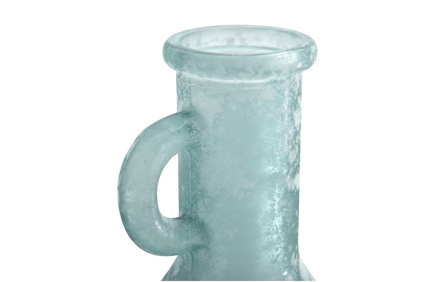 Wazon szklany butelka Antic 50 cm niebieski z uchwytem | San Miguel