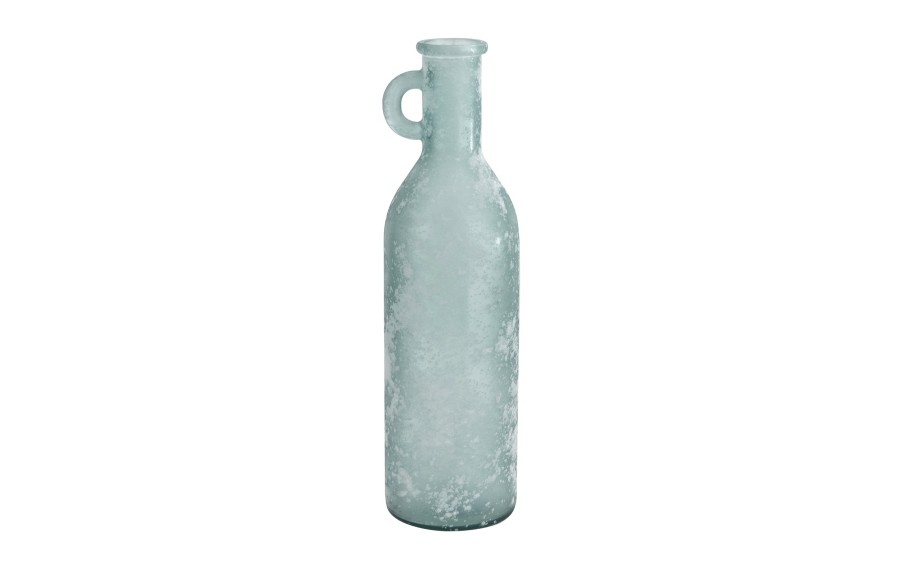 Wazon szklany butelka Antic 50 cm niebieski z uchwytem | San Miguel