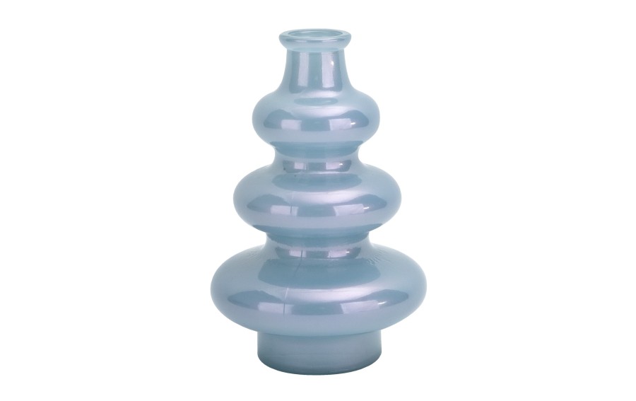 Wazon szklany Aura 22 cm błękitny | San Miguel 4907/F1503