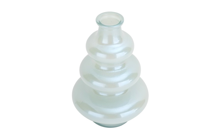 Wazon szklany Aura 22 cm jasny błękit z perłą | San Miguel 4907/F1502