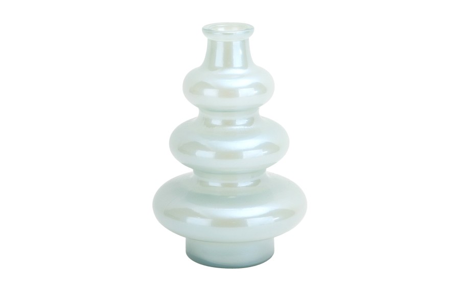 Wazon szklany Aura 22 cm jasny błękit z perłą | San Miguel 4907/F1502