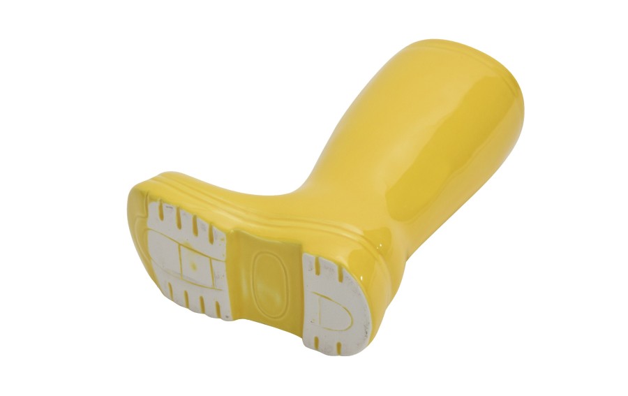 Osłonka ceramiczna pojemnik But żółty 16x7,5x21 cm